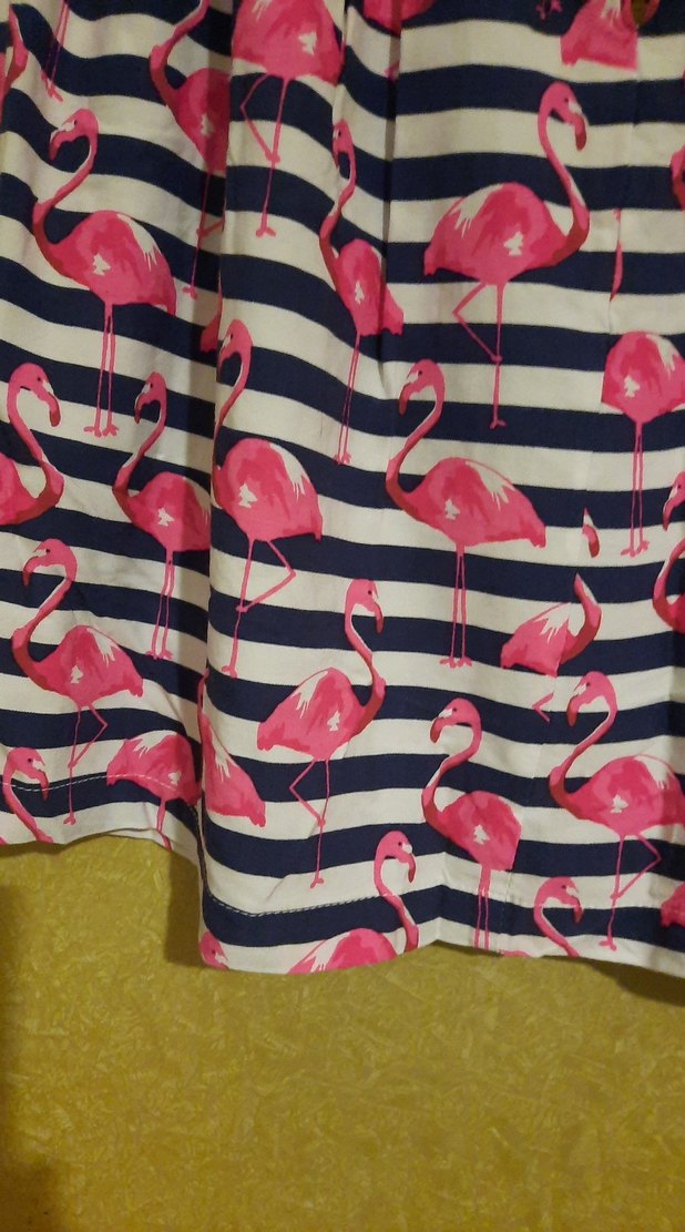 Pembe Flamingo Desenli Kısa etek - Görsel 3