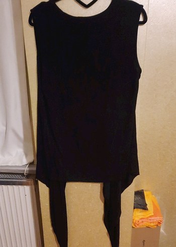 Kolsuz Siyah Penye Yelek - Görsel 4