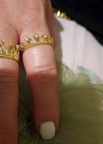 3 ADET ALTIN TAÇ YÜZÜK - Görsel 6