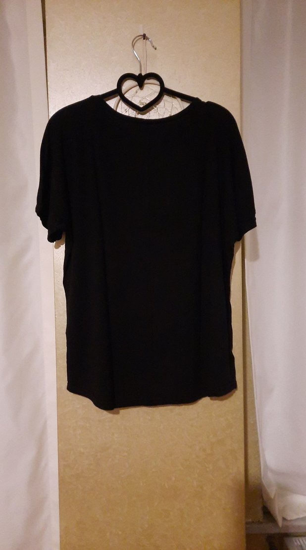 Siyah  Baskılı Kadın Tişört - Görsel 4