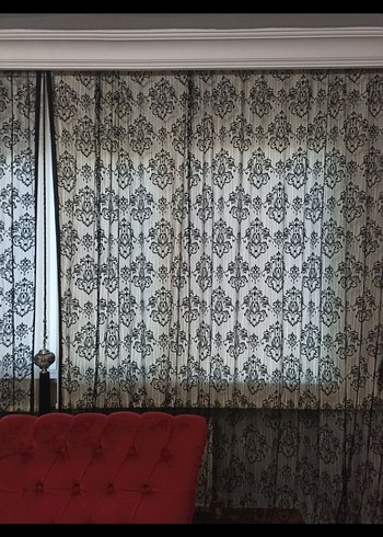 Desenli Siyah Perde - Görsel 5