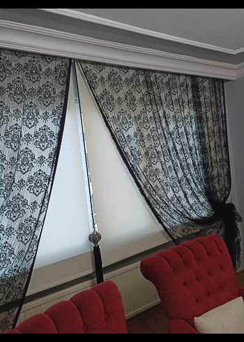 Desenli Siyah Perde - Görsel 7