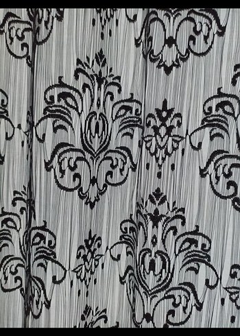 Desenli Siyah Perde - Görsel 2