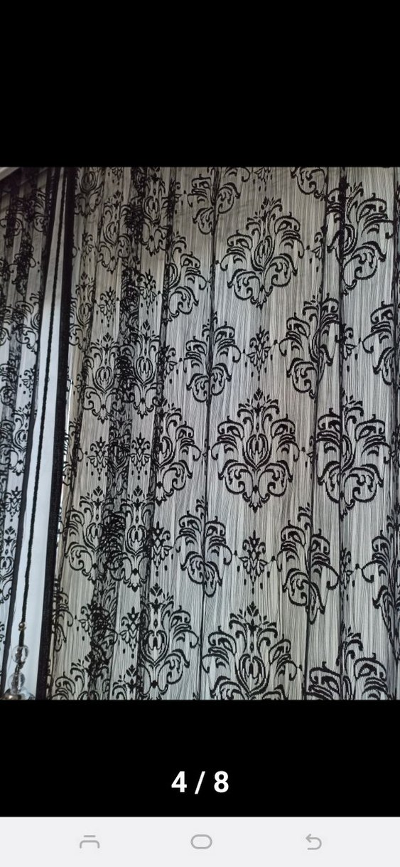 Desenli Siyah Perde - Görsel 4