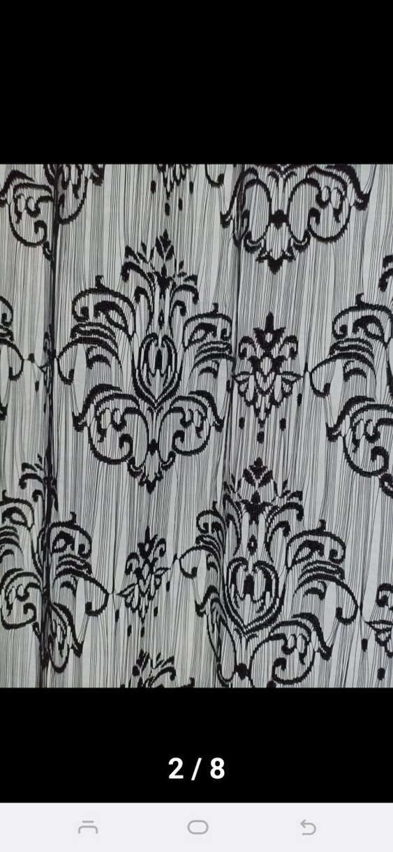 Desenli Siyah Perde - Görsel 2