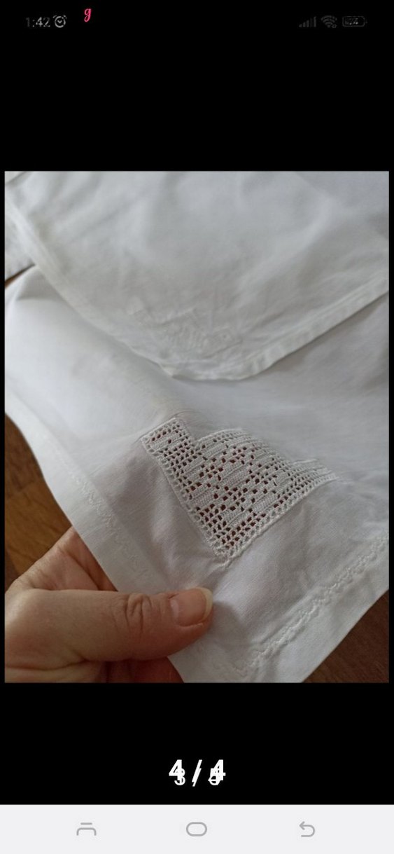 Geleneksel Nakışlı Beyaz 6 lı Servis Peçetesi - Görsel 2