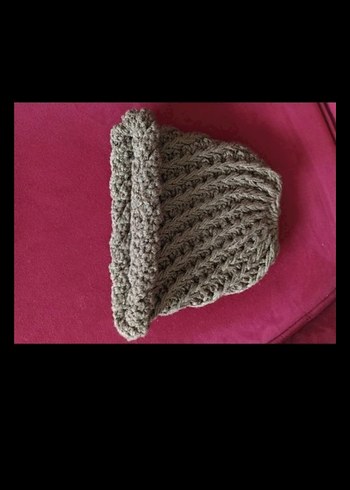 Kadın Bej Örgü Bere - Görsel 3