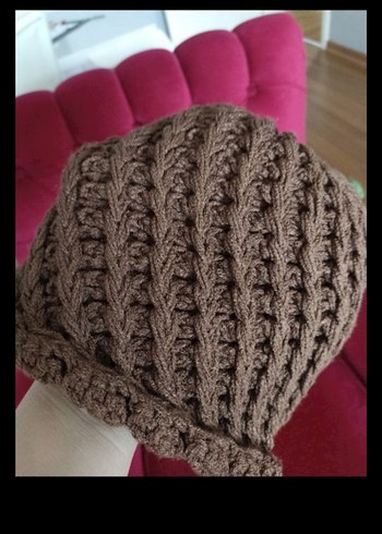 Kadın Bej Örgü Bere - Görsel 2