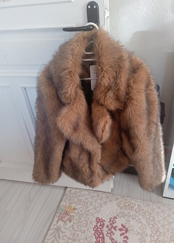 Kahverengi Kürk Detaylı Midi Kadın Mont - Görsel 10