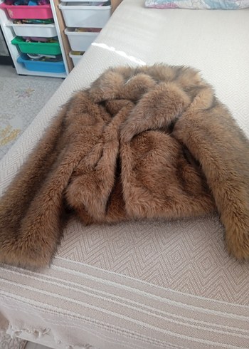 Kahverengi Kürk Detaylı Midi Kadın Mont - Görsel 8