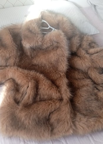 Kahverengi Kürk Detaylı Midi Kadın Mont - Görsel 5