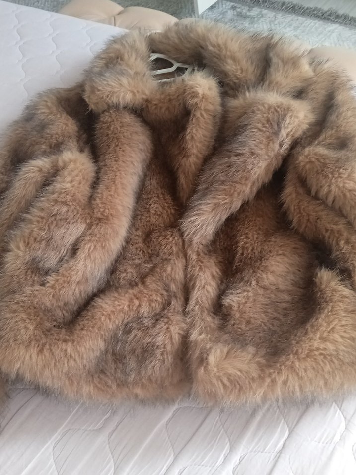 Kahverengi Kürk Detaylı Midi Kadın Mont - Görsel 4