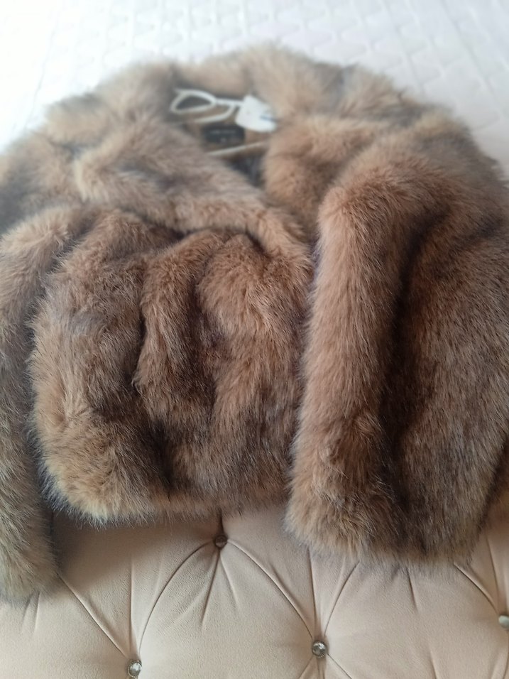 Kahverengi Kürk Detaylı Midi Kadın Mont - Görsel 2