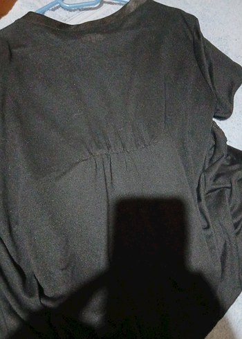 Siyah V Yaka Salaş sabahlık - Görsel 7