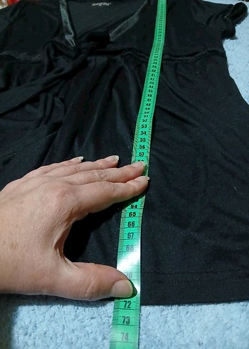 Siyah V Yaka Salaş sabahlık - Görsel 6