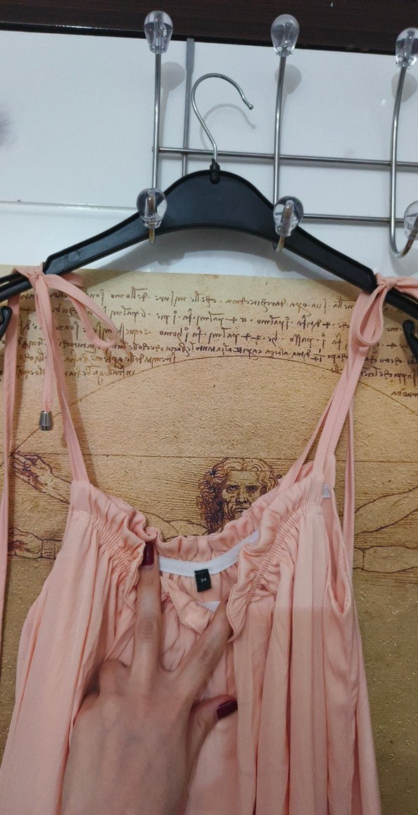 Somon - Pudra Bohem Uzun Elbise - Görsel 2