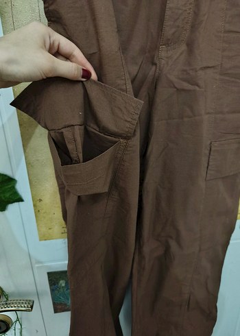 Kahverengi paraşüt pantalon - Görsel 3