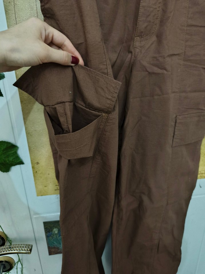 Kahverengi paraşüt pantalon - Görsel 3