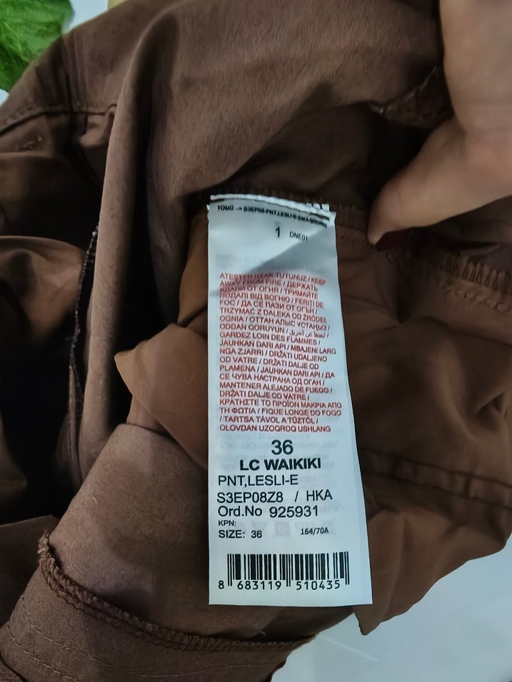 Kahverengi paraşüt pantalon - Görsel 2