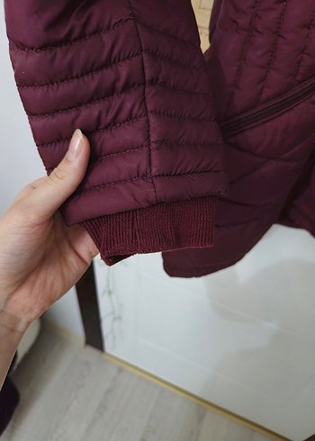 Bordo Kız çocuk Uzun Kışlık Mont Kürklü - Görsel 3