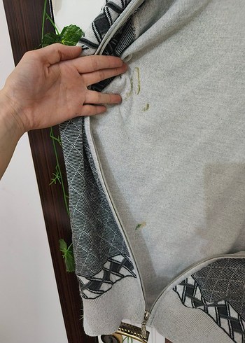 Gri Desenli Örgü Erkek Hırka - Görsel 4