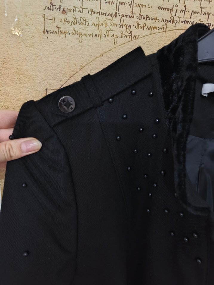 Siyah Uzun Kemerli Tesettür Kadın Kaban - Görsel 5