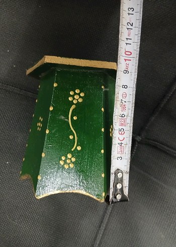 Yeşil Altıgen Ahşap Vazo - Görsel 2