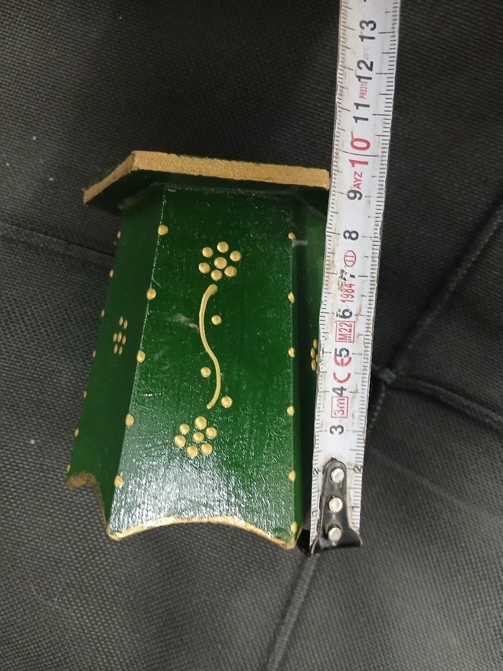 Yeşil Altıgen Ahşap Vazo - Görsel 2