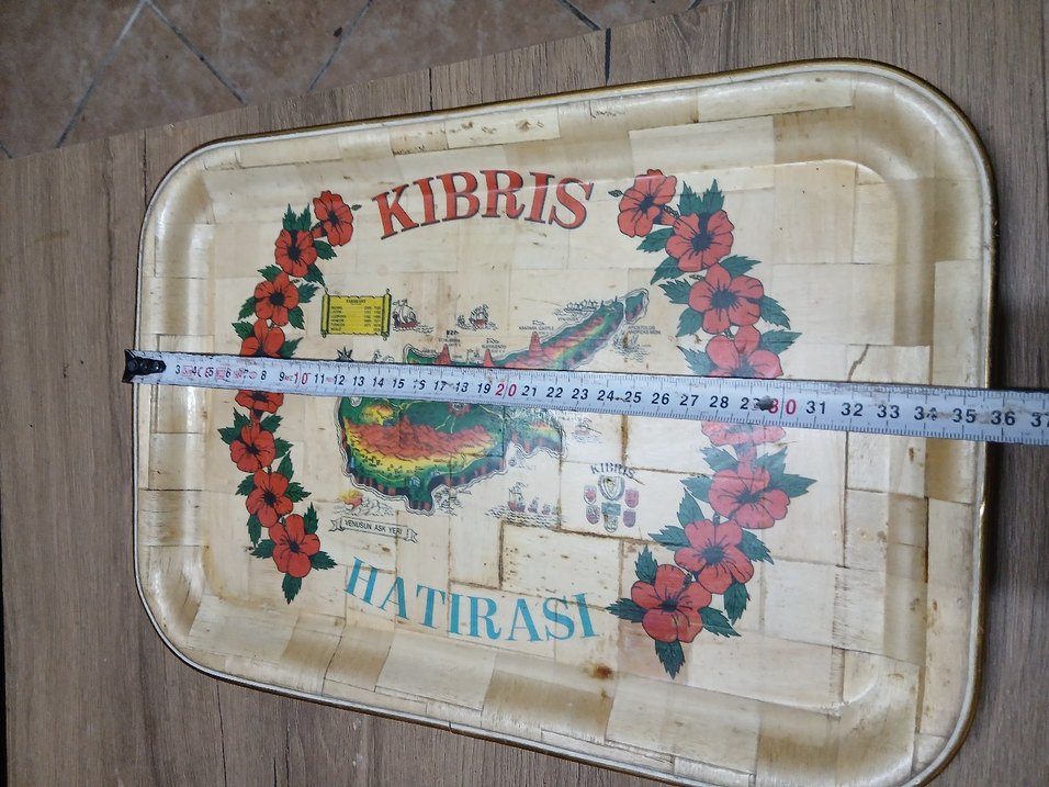 Kipris Hatırası Renkli tepsi - Görsel 2