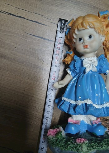 Mavi Elbiseli Pastel Figürin - Görsel 2