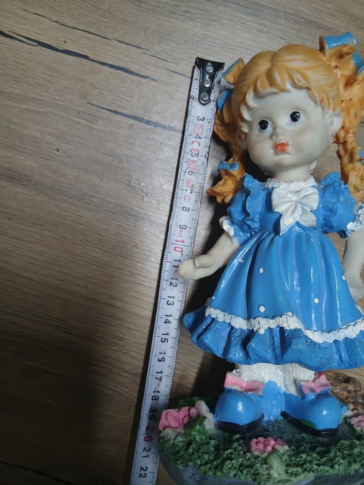 Mavi Elbiseli Pastel Figürin - Görsel 2