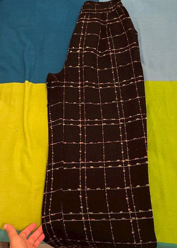 Dokuma kumaş lastikli her bedene uyan pantolon - Görsel 2