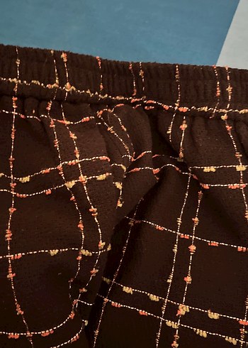 Dokuma kumaş lastikli her bedene uyan pantolon - Görsel 4