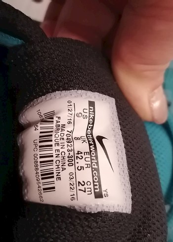 Nike Turkuaz Düz Tabanlı Bağcıklı Erkek Spor Ayakkabı - Görsel 4