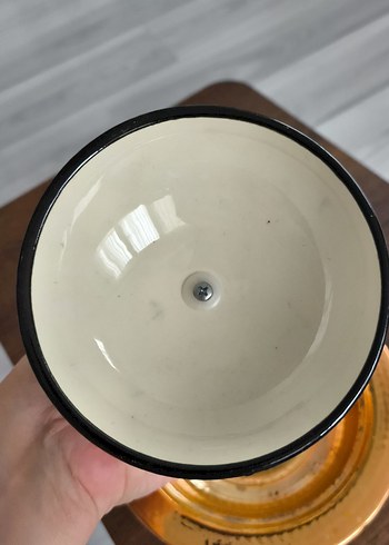 Renkli Etnik Desenli Bakır görünümlü Kapaklı sunum Tabak - Görsel 5