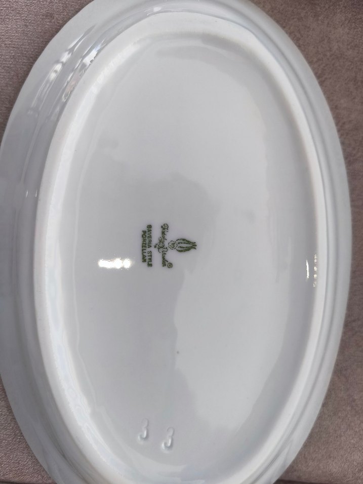 Beyaz Altın Kenarlı Porselen Tabak Seti - Görsel 5