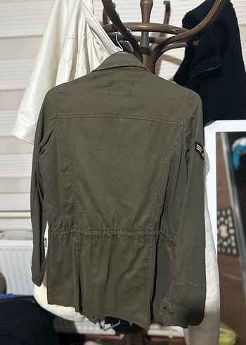 Düğmeli, Salaş Kesim, Haki Kadın Ceket - Görsel 2