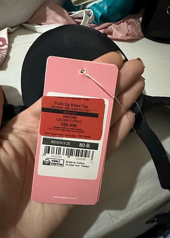 Siyah dolgulu bikini üstü - Görsel 3