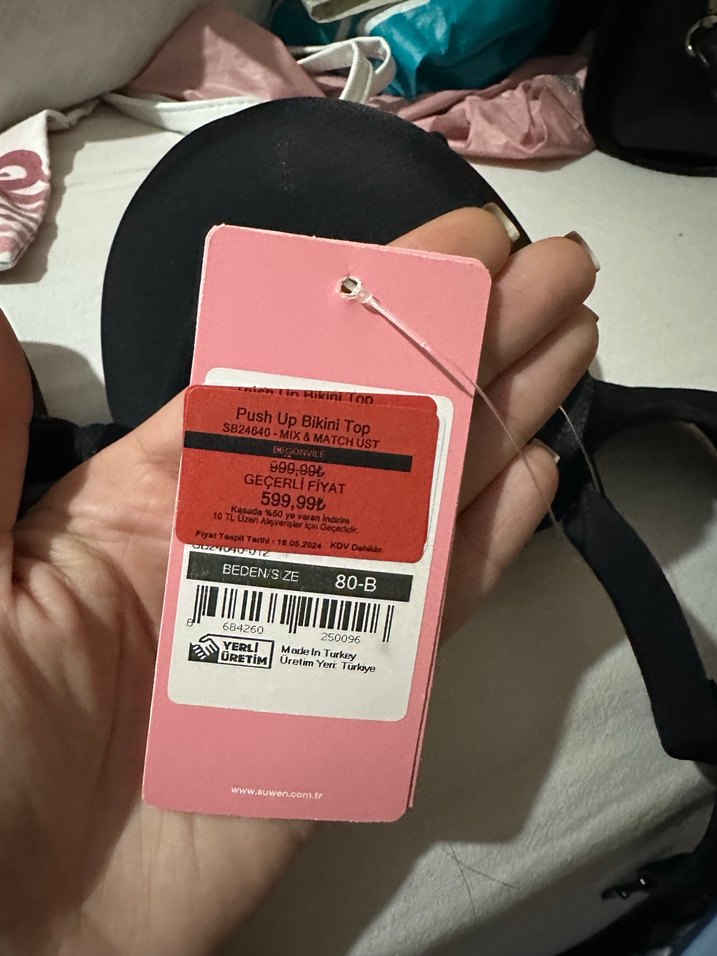 Siyah dolgulu bikini üstü - Görsel 3