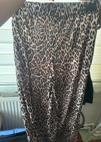 Kadın Leopar Desenli Bol Kesim Pantolon - Görsel 2