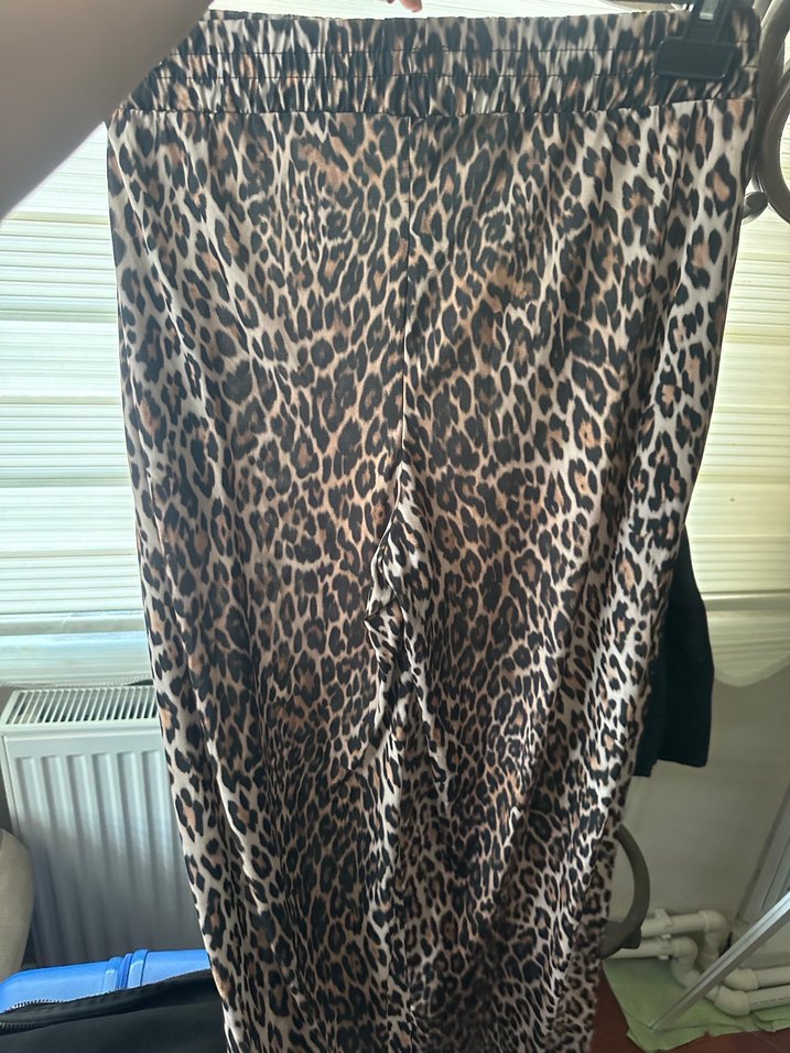 Kadın Leopar Desenli Bol Kesim Pantolon - Görsel 2