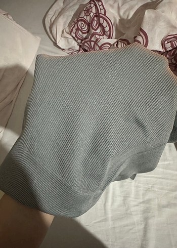 Gri Kadın fitilli Tayt - Görsel 2