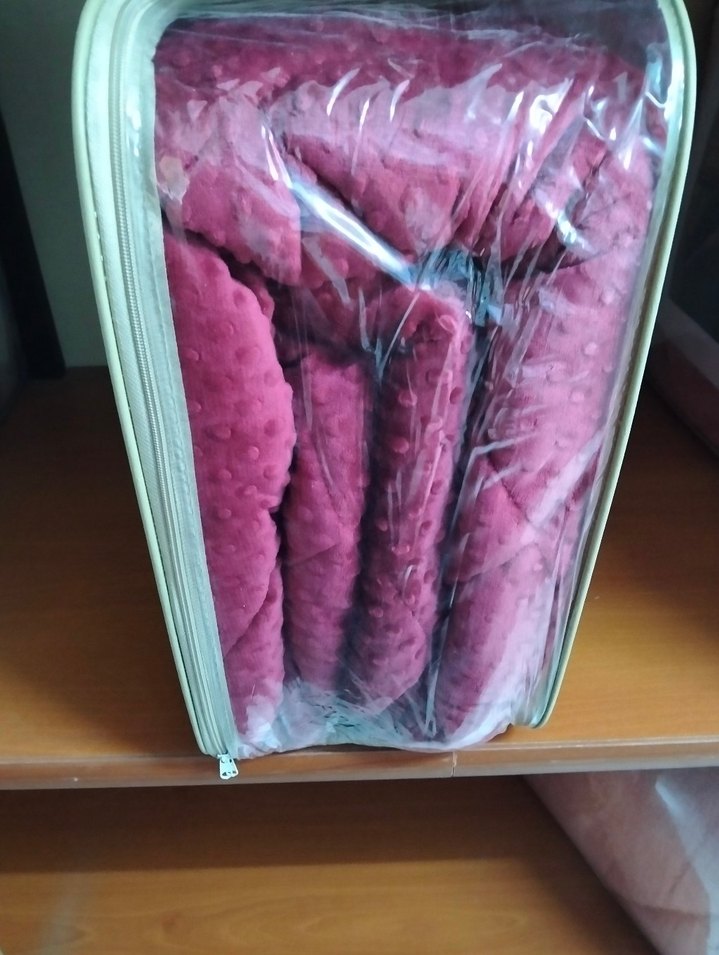 Bordo Desenli Yumuşak Welsoft Yorgan - Görsel 4