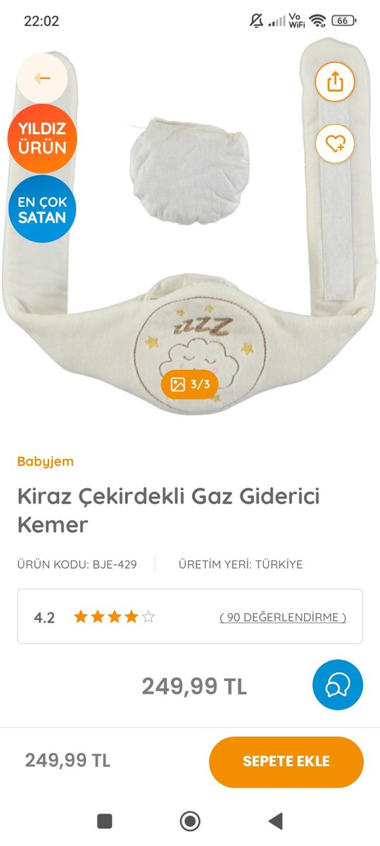 Nakışlı Beyaz Bebek Uyku Aksesuarı - Görsel 2