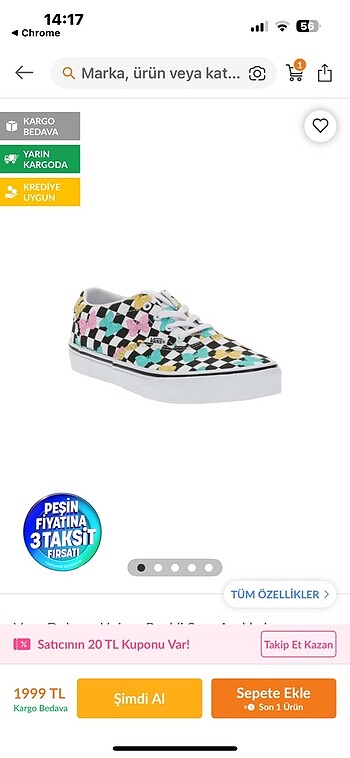 Kız çocuk kelebekli vans doheny