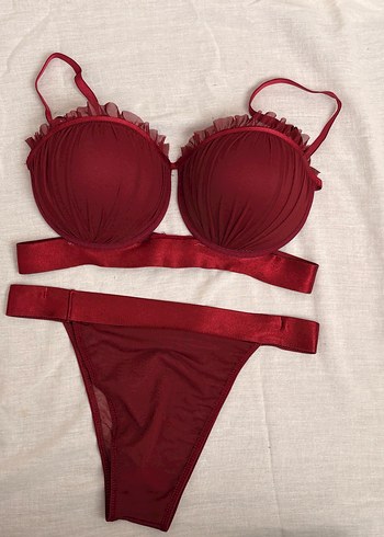 Bordo Bohem Midi Sütyen Takımı - Görsel 2