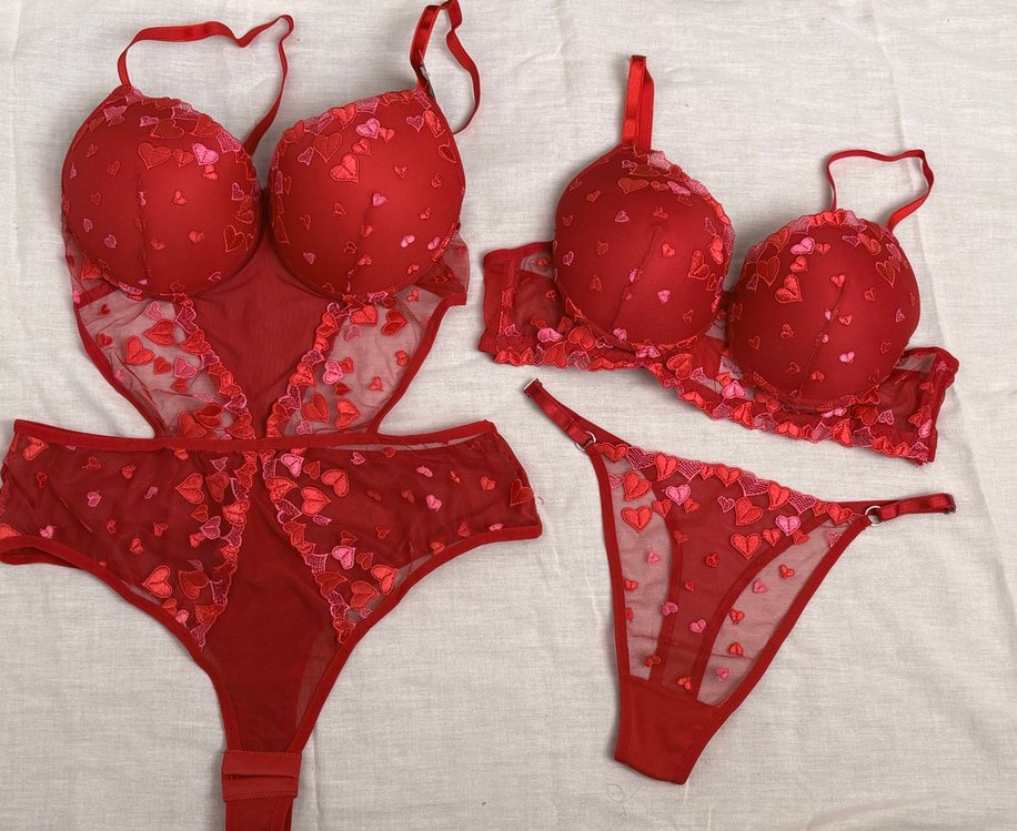 Nakışlı Kırmızı Bohem Sütyen Takımı - Görsel 2