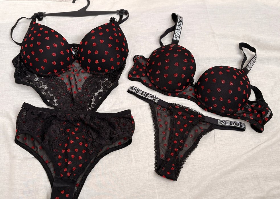 Kırmızı Nakışlı Gotik Mini Sütyen - Görsel 2