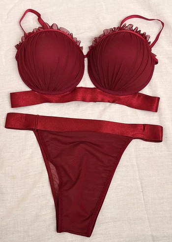 Bordo Bohem Midi Sütyen Takımı - Görsel 2