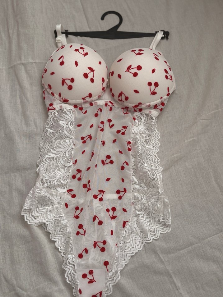 Nakışlı Beyaz Midi Sütyen - Görsel 2